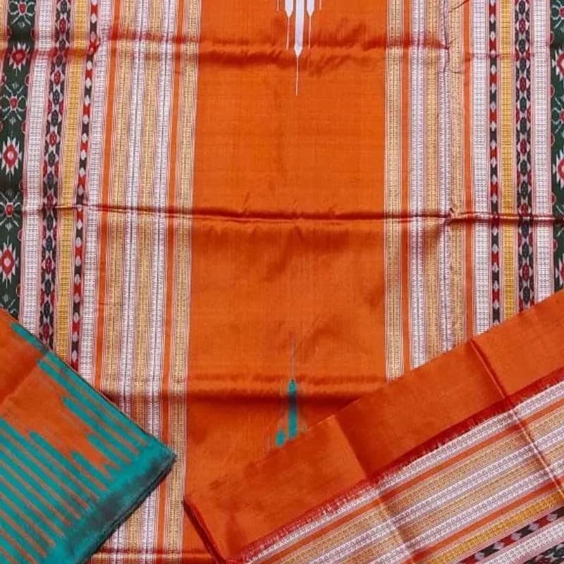 Sambalpuri Phodakumbha Silk Saree view 1