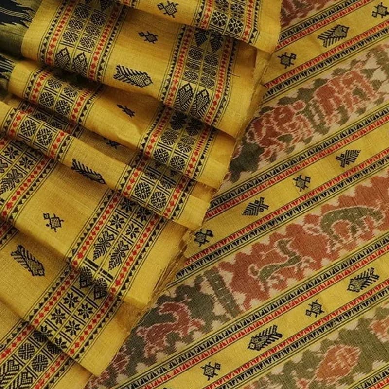 Sambalpuri Tusser Saree view 1