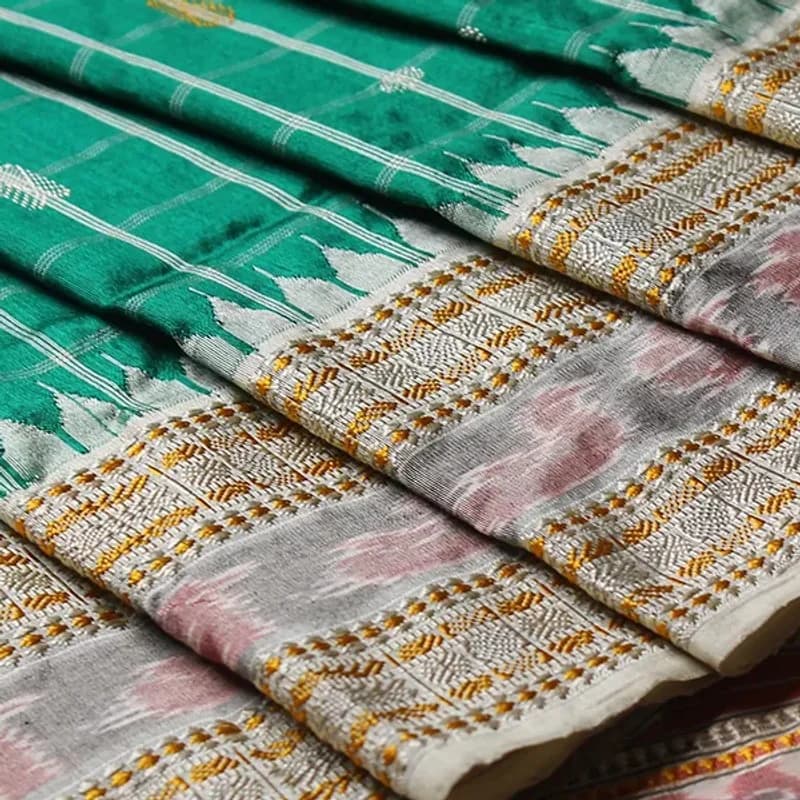 Sambalpuri Tusser Saree view 1