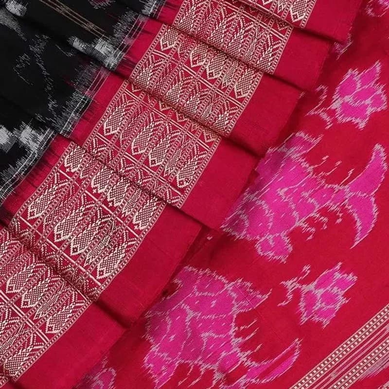 Sambalpuri Ikkat Silk Saree view 1