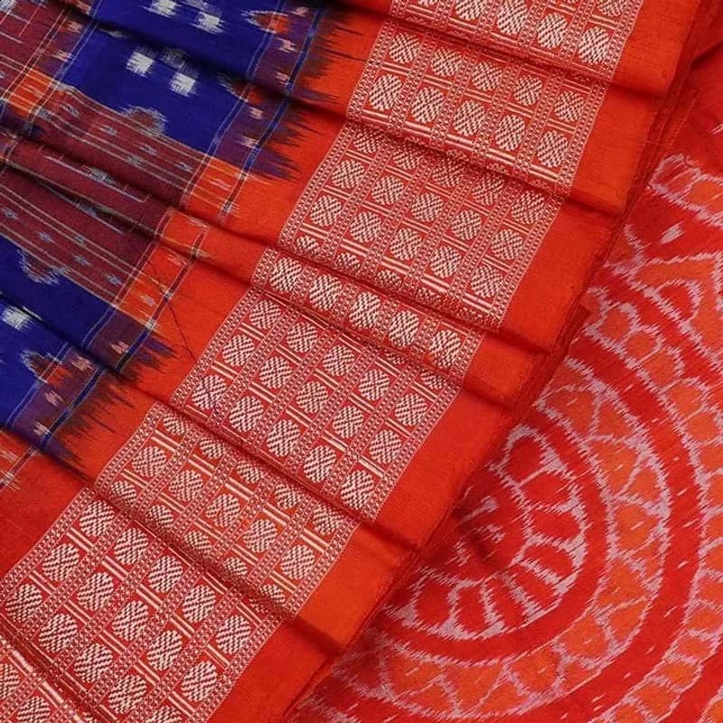 Sambalpuri Ikkat Silk Saree view 1