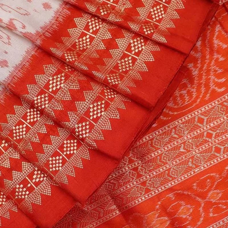Sambalpuri Ikkat Silk Saree view 1