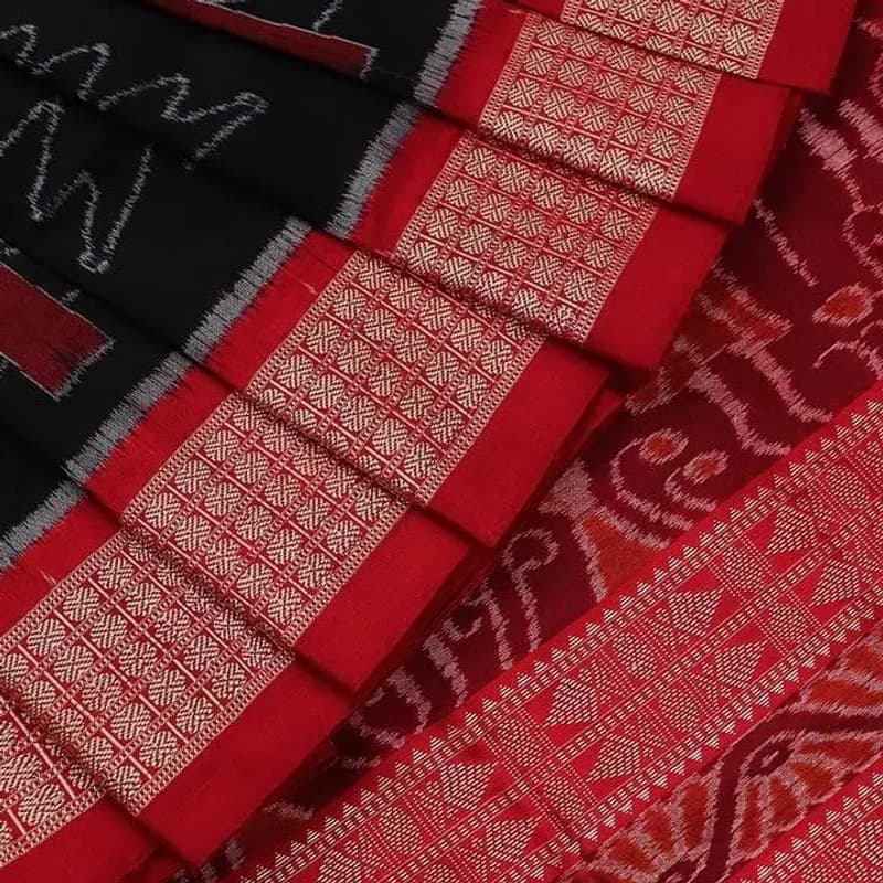 Sambalpuri Ikkat Silk Saree view 1