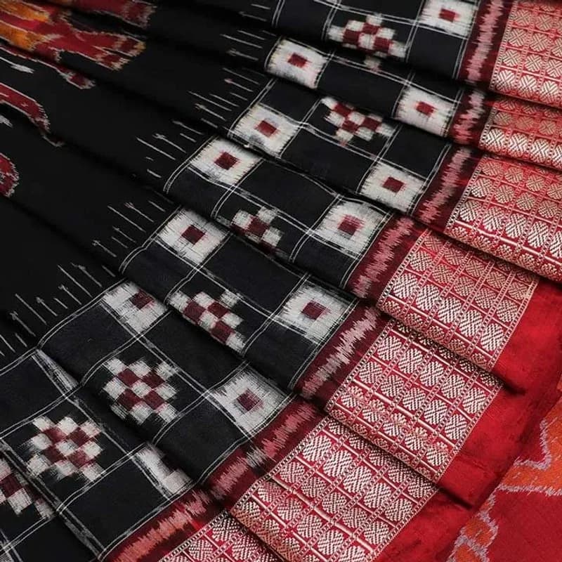 Sambalpuri Ikkat Silk Saree view 1
