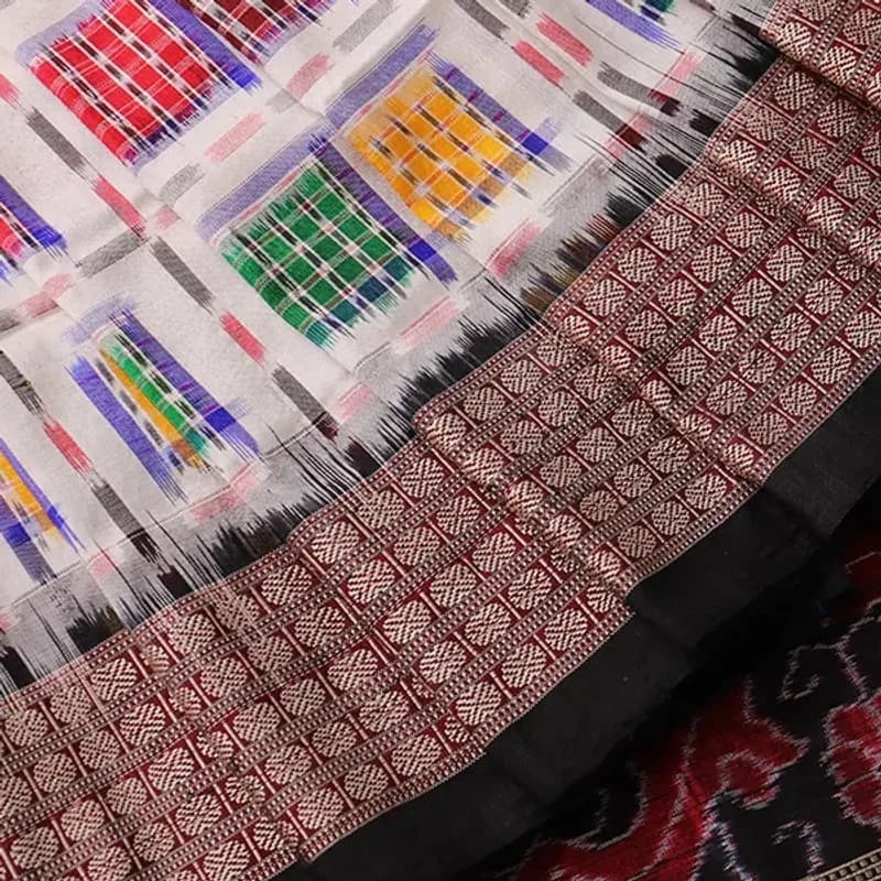 Sambalpuri Ikkat Silk Saree view 1