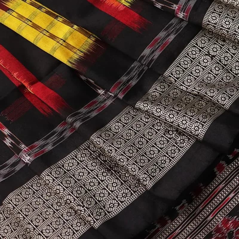 Sambalpuri Ikkat Silk Saree view 1