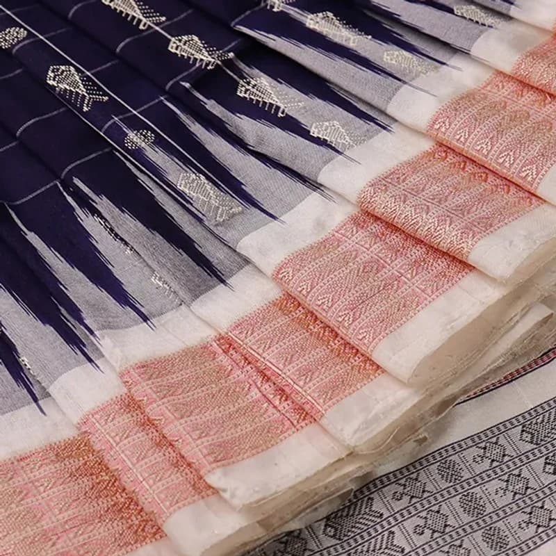 Sambalpuri Ikkat Silk Saree view 1