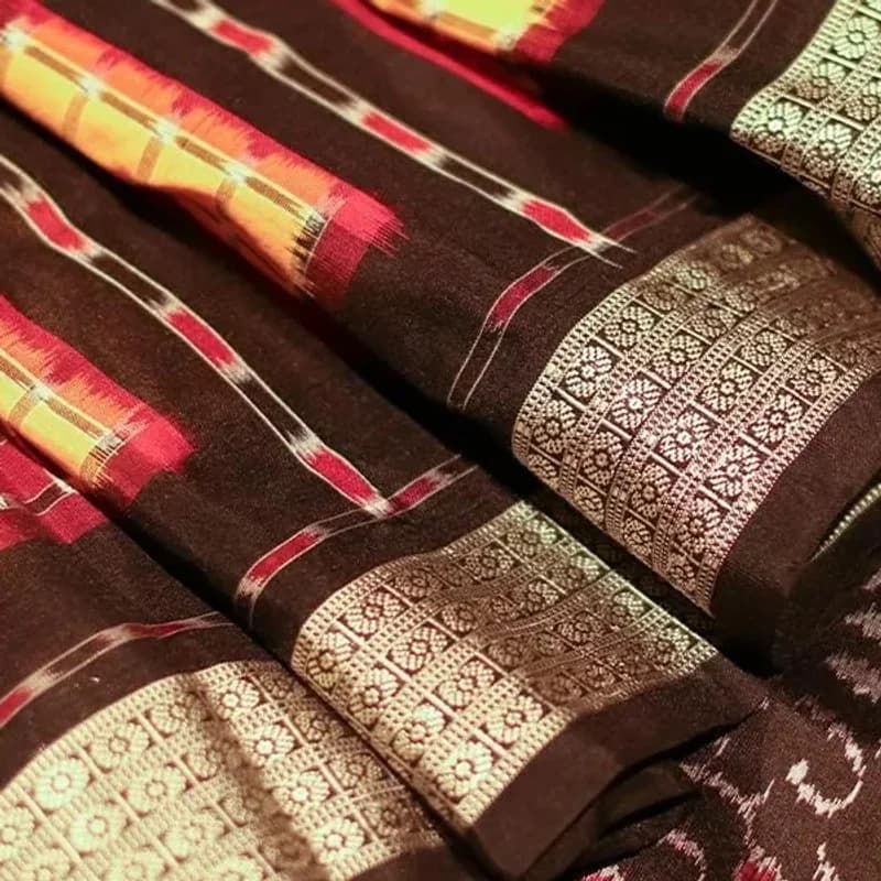 Sambalpuri Ikkat Silk Saree view 1