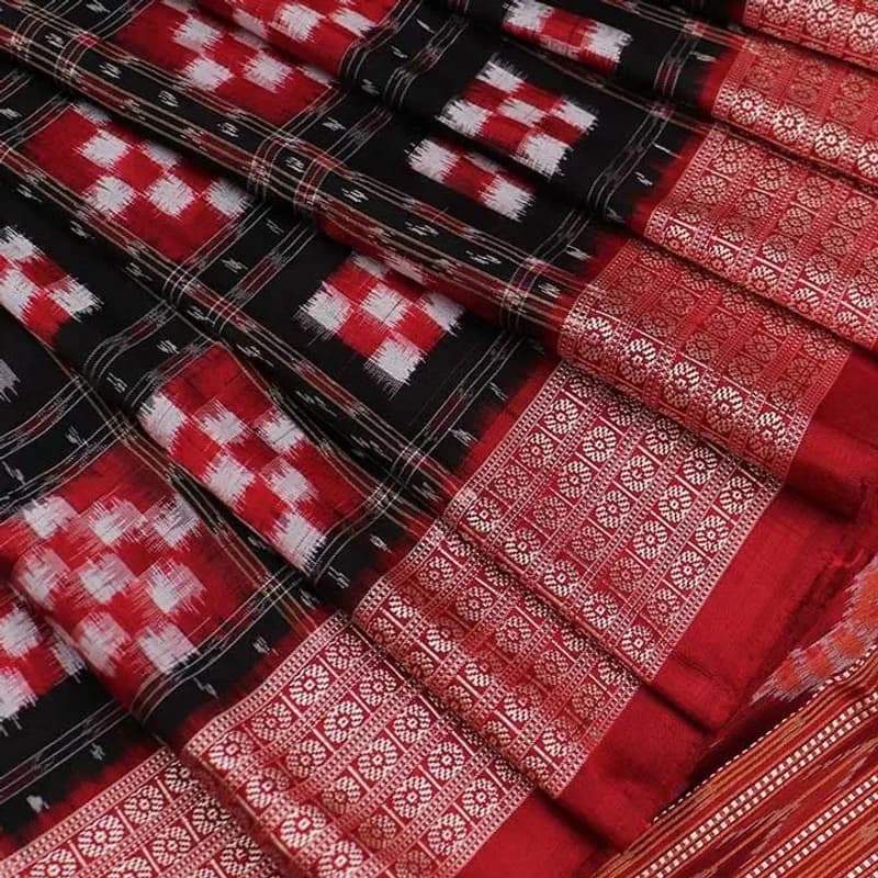 Sambalpuri Ikkat Silk Saree view 1