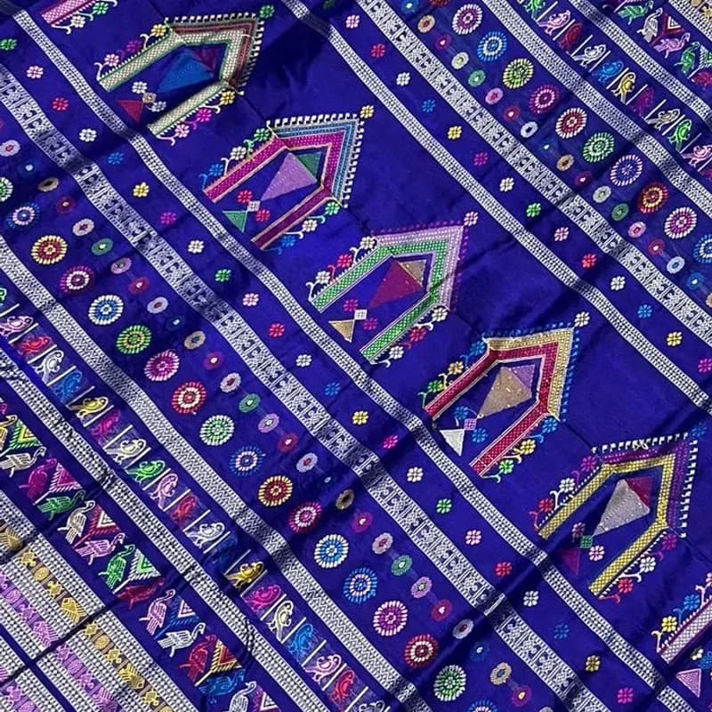 Sambalpuri Dolabedi Silk Saree view 1