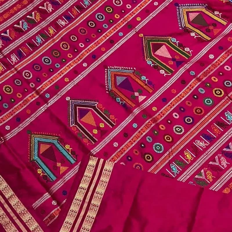 Sambalpuri Dolabedi Silk Saree view 1