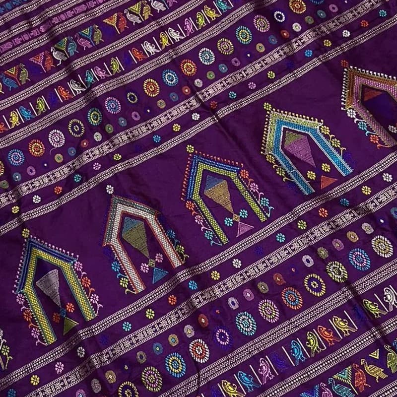 Sambalpuri Dolabedi Silk Saree view 1