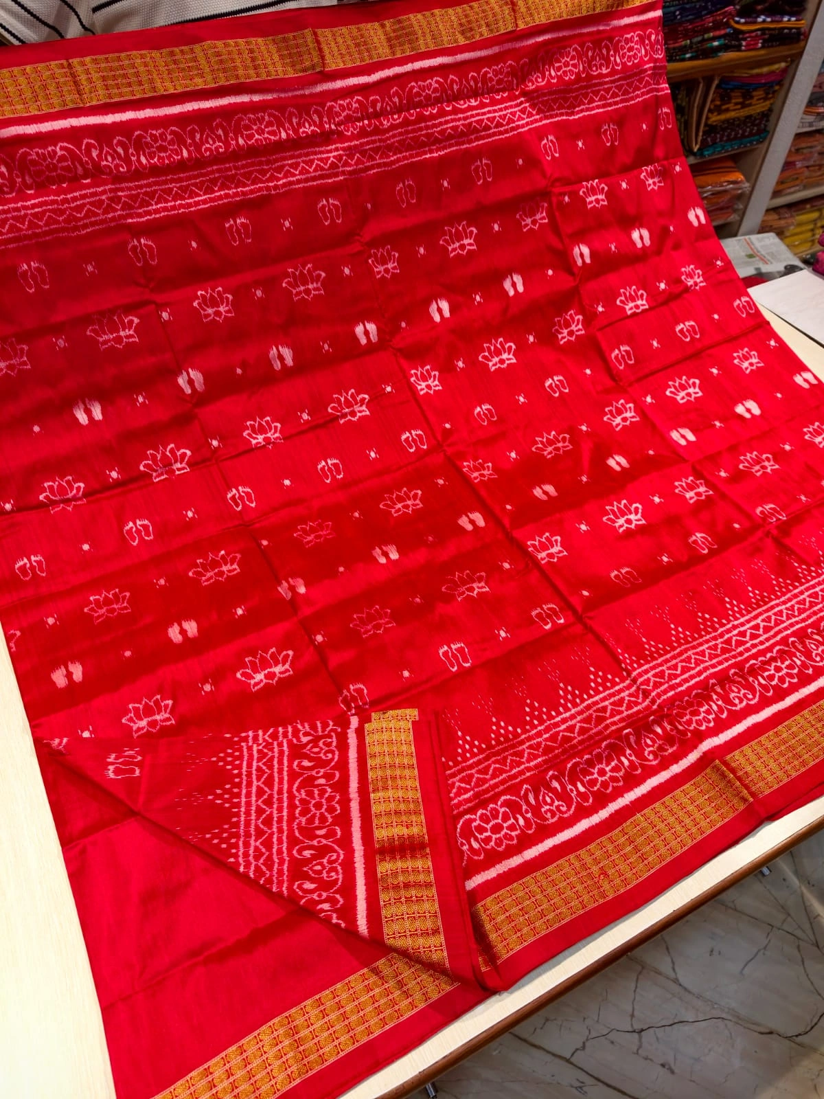 Exclusive Sambalpuri Handwoven Pure Silk Saree | Floral Ikat Heritage view 1