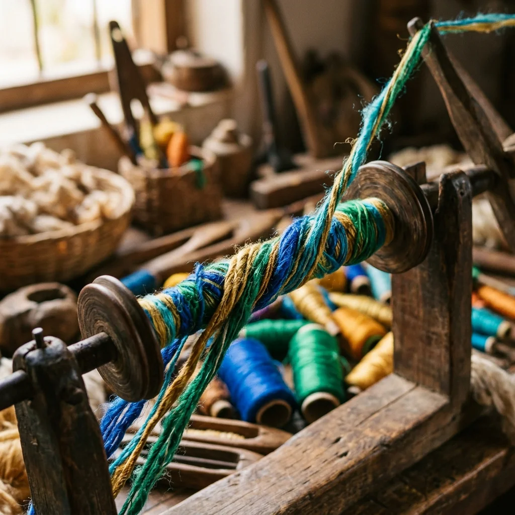 Close up of traditional Odisha silk threads