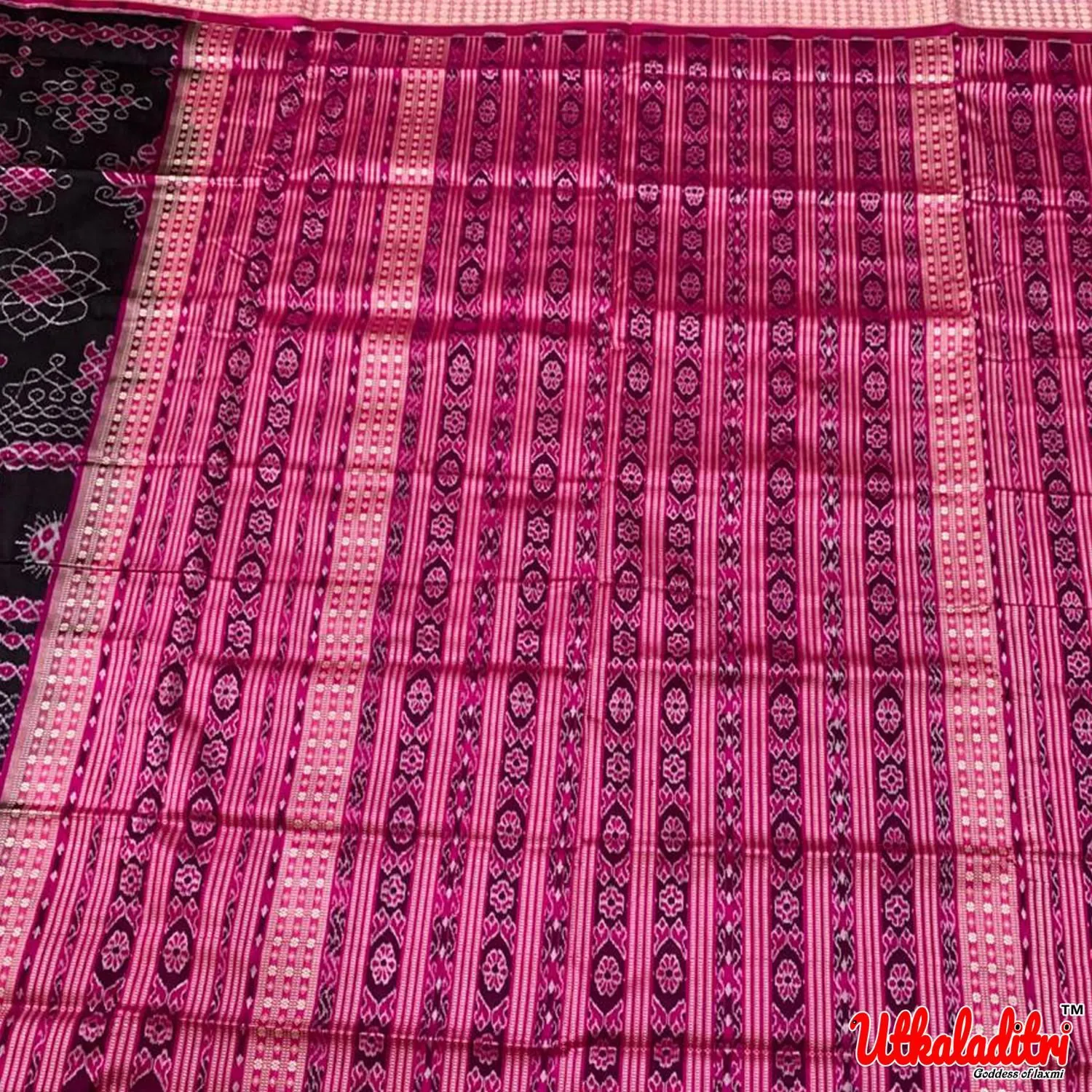 Sambalpuri Tissue Silk Saree view 3