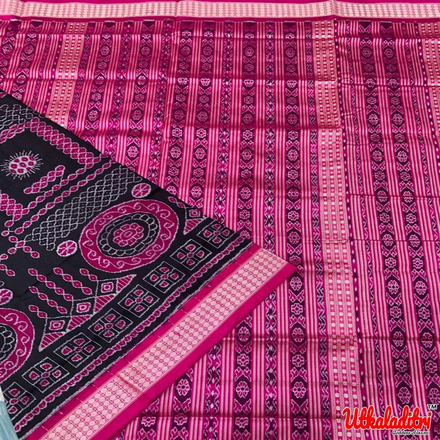 Sambalpuri Tissue Silk Saree view 2