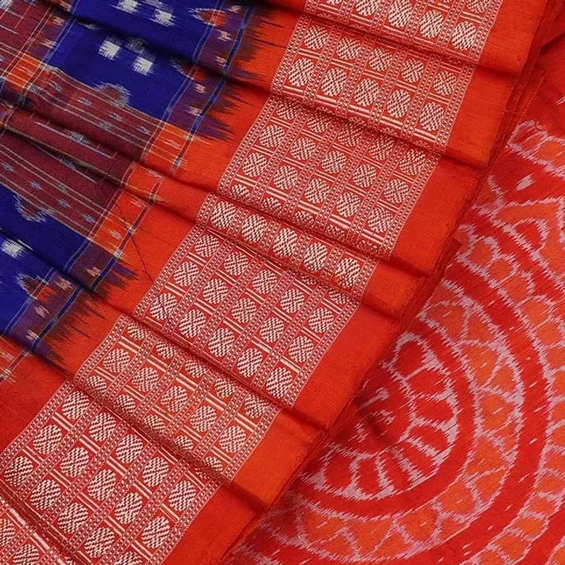 Sambalpuri Ikkat Silk Saree view 1