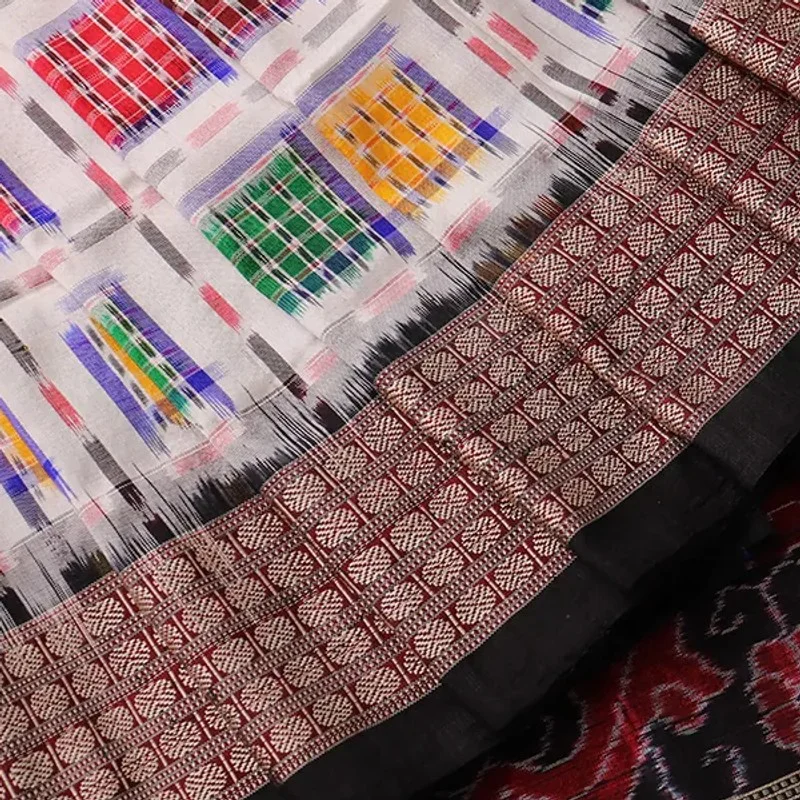 Sambalpuri Ikkat Silk Saree view 1