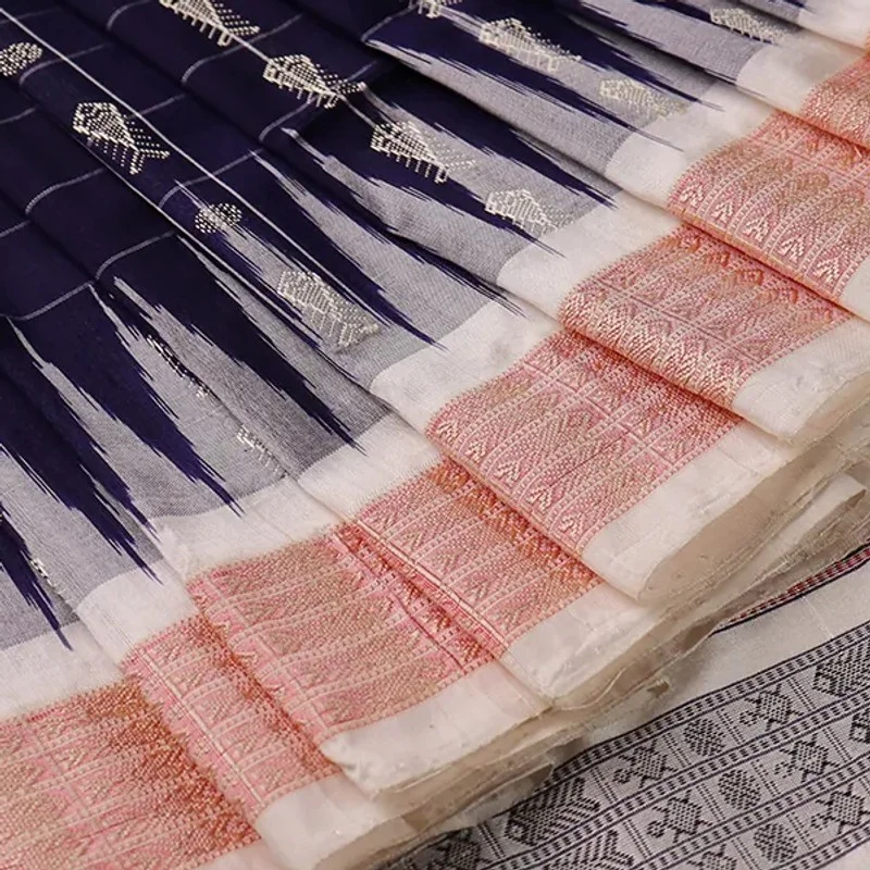 Sambalpuri Ikkat Silk Saree view 1