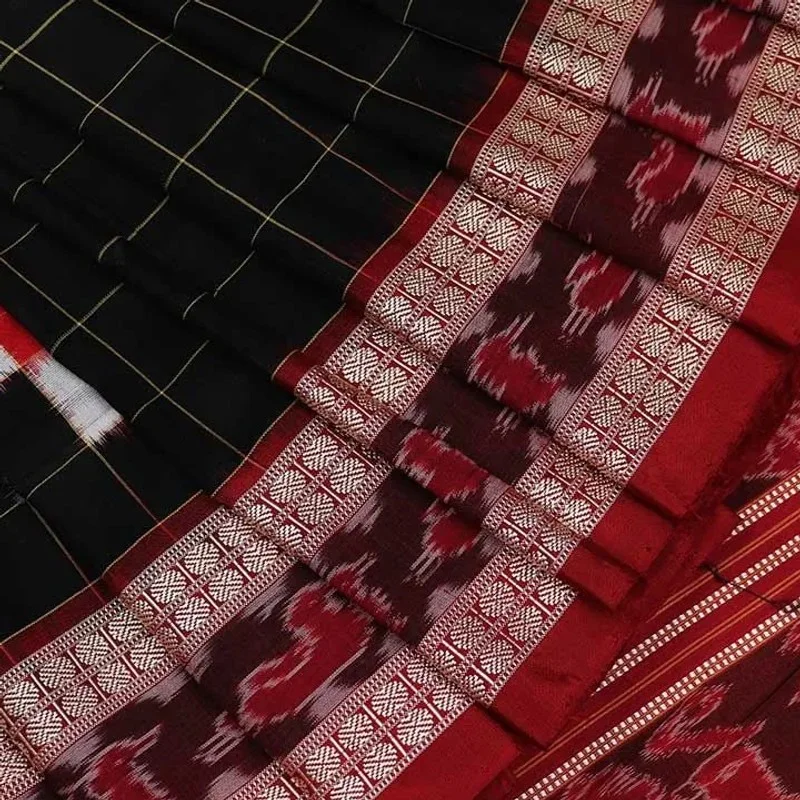 Sambalpuri Ikkat Silk Saree view 1