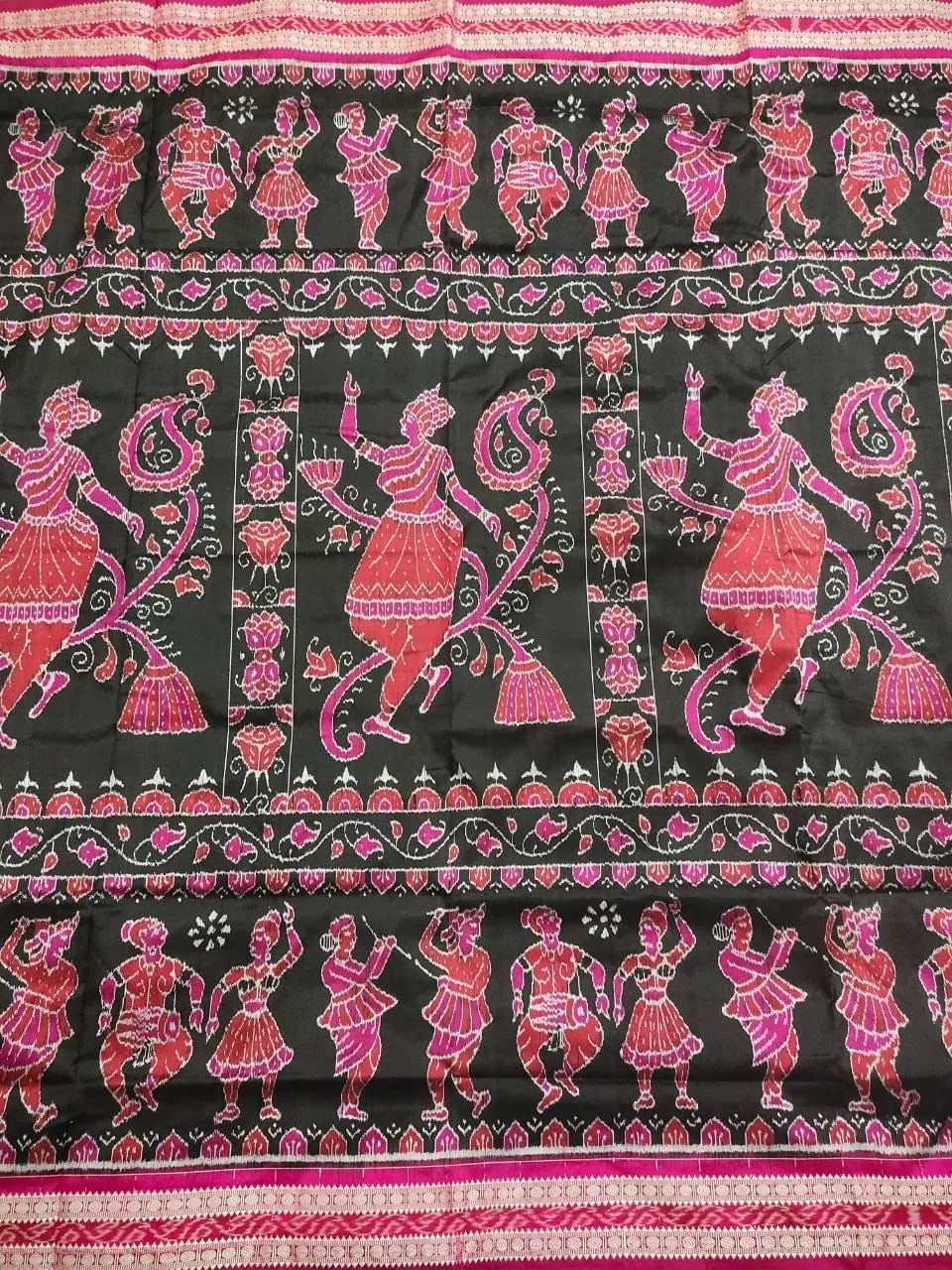 Sambalpuri Dancer Pallu Pure Silk Saree view 3