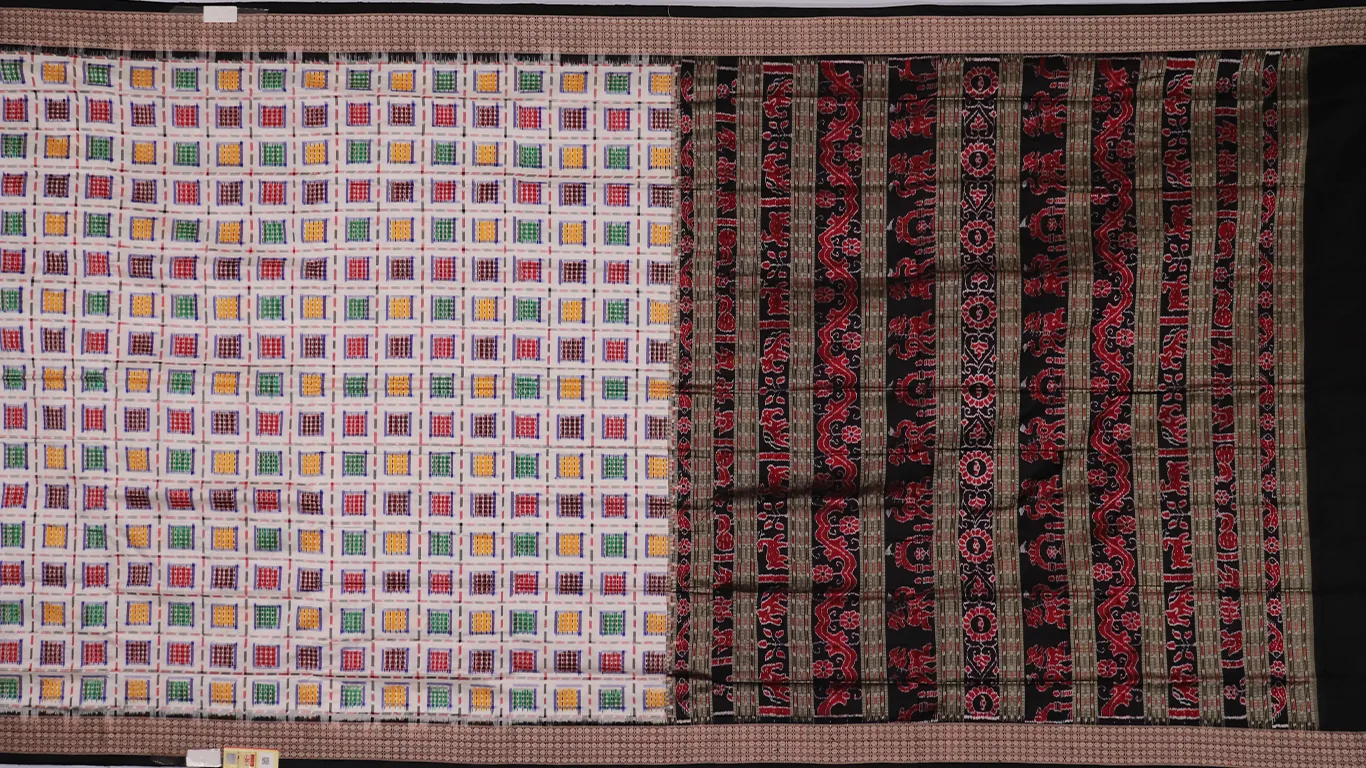 Sambalpuri Ikkat Silk Saree view 2