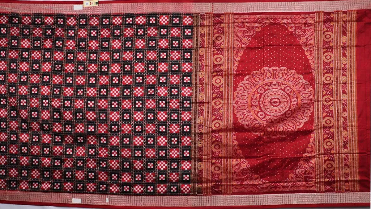 Sambalpuri Ikkat Silk Saree view 2