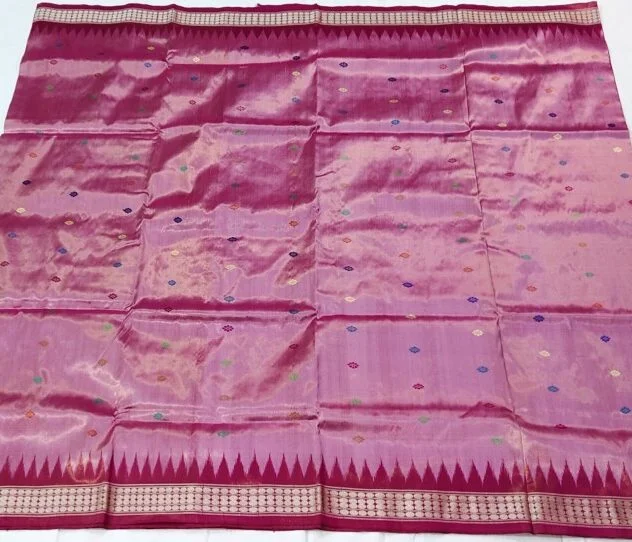 Dolabedi Bubblegum Pink Tissue Silk Saree view 3