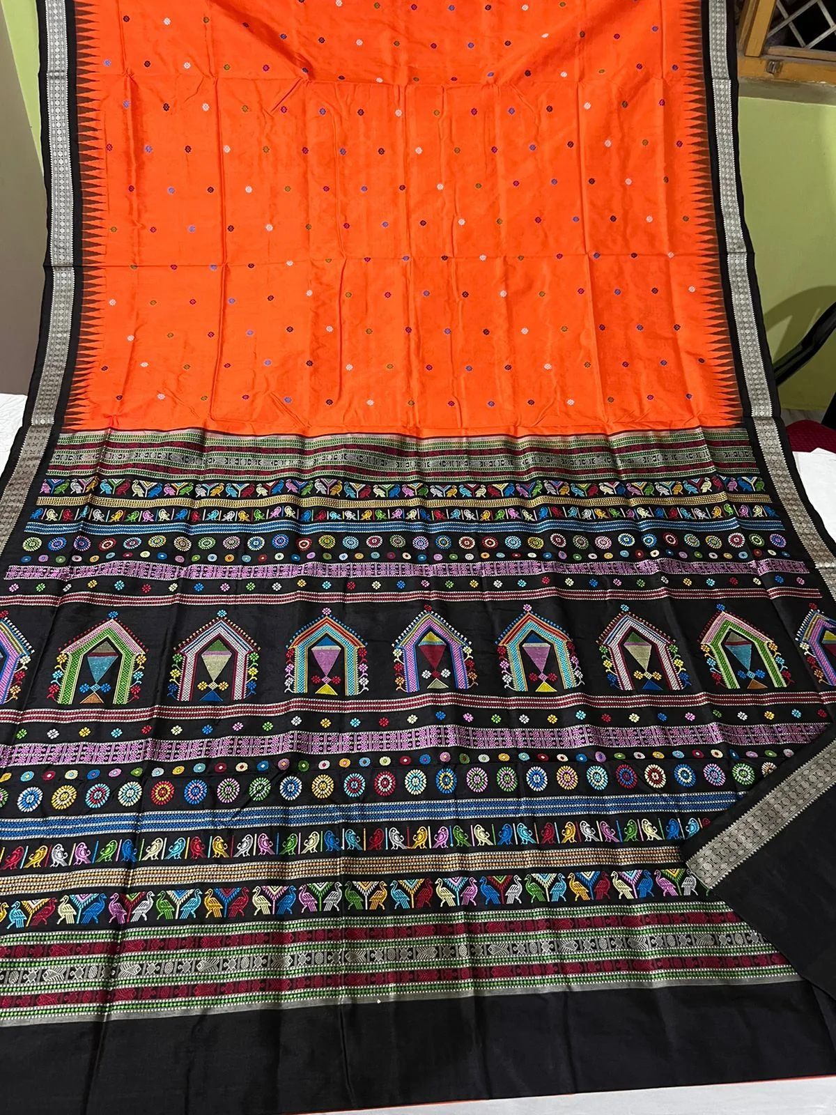 Sambalpuri Dolabedi Silk Saree view 2