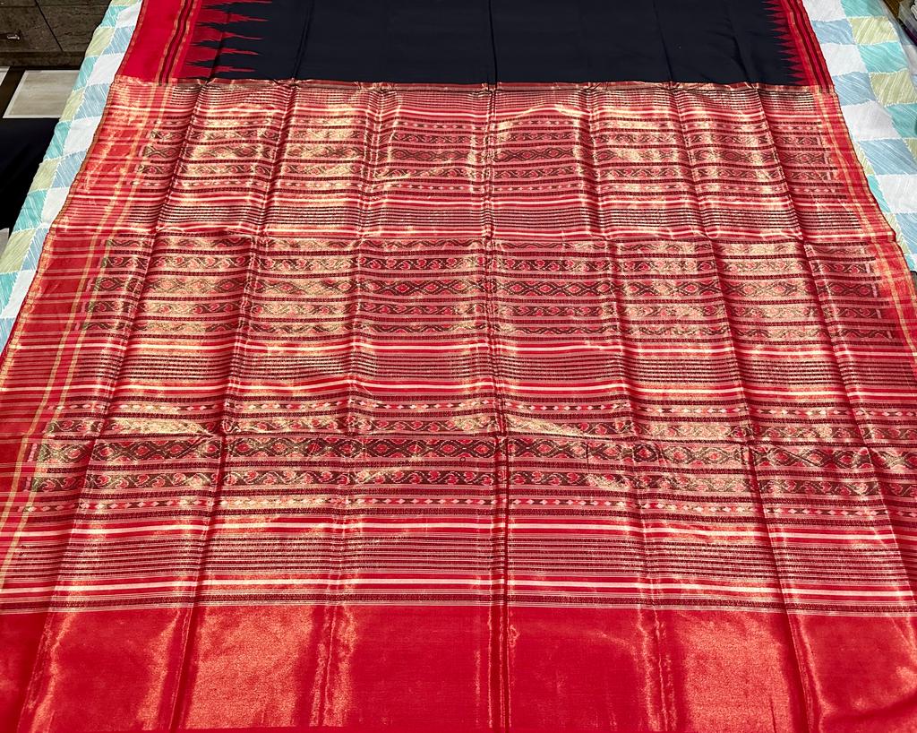 Sambalpuri Handloom Phodakumbha Half Silk Saree